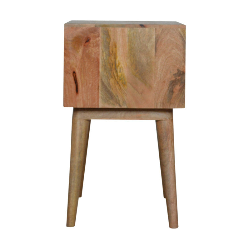 Mango Wood Bedside Table β Nordic Carved Design